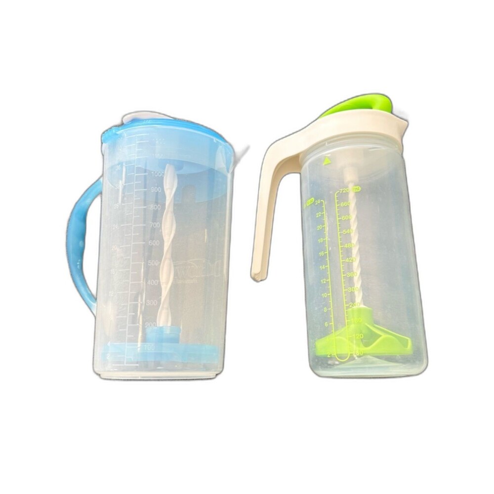 Dr. Brown’s and Munchkin formula mixer bundle- Built-In Stirrer - Blue and Green